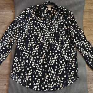 H&M Print Blouse Sz 2